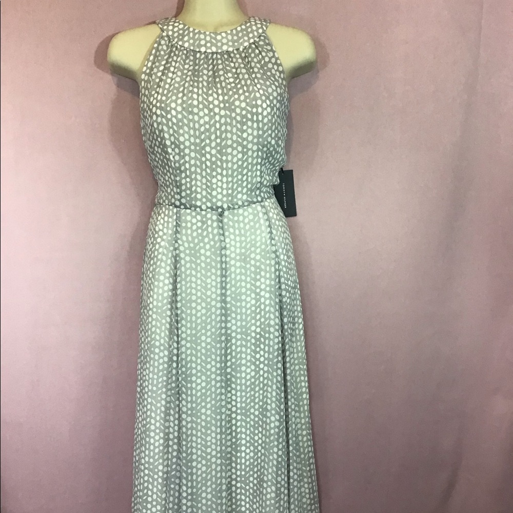 TOMMY HILFIGER Gray Polka Dot Sleeveless D… - Picture 7 of 16